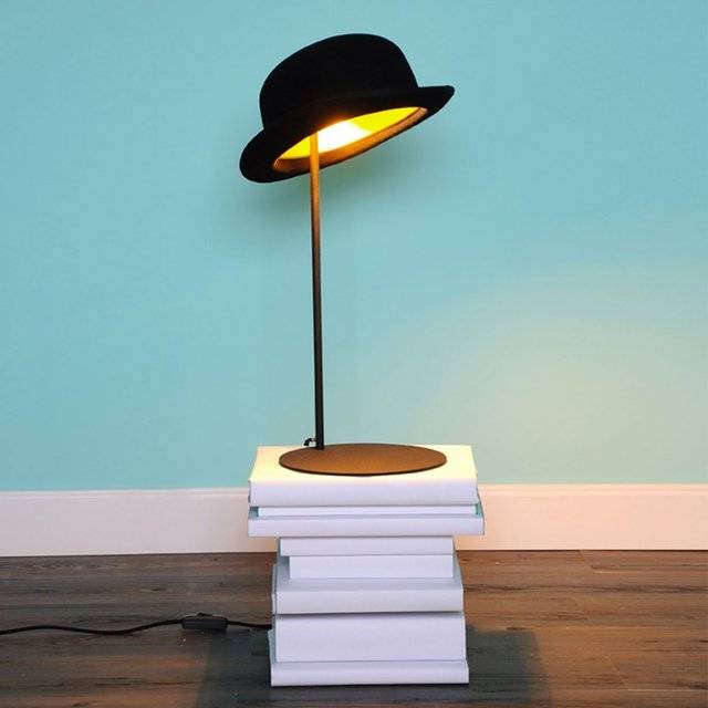 Jeeves Tipping Hat Table Lamp // 10 CREATIVE & Funky Lighting Designs That Will Make Your Home Incredible