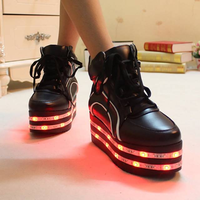 Dual LED Light Up Platform Shoes // 10 LED Shoes That Light Up At The Bottom And Change Colors Like Crazy