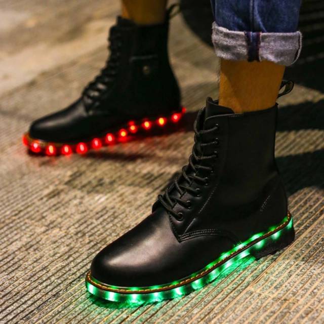 Charging LED Light Up Combat Boots // 10 LED Shoes That Light Up At The Bottom And Change Colors Like Crazy