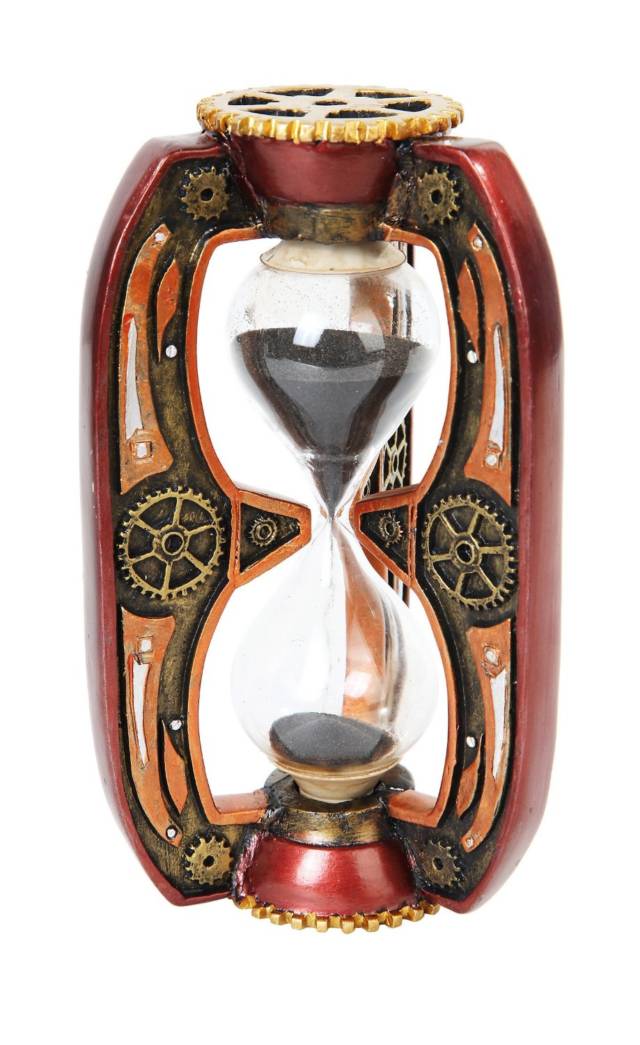 Red Steampunk Inspired Sand Timer Hourglass // 10 Creative STEAMPUNK Decor Accessories & Ideas That Will Change Your Timeline Forever
