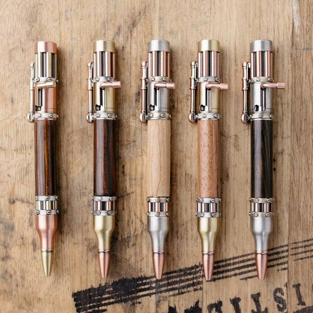 Hand Crafted Bolt Action Steampunk Pens // 10 Creative STEAMPUNK Decor Accessories & Ideas That Will Change Your Timeline Forever
