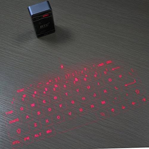 Ultra-Portable Wireless Bluetooth Laser Projection Virtual Keyboard // 10 Unique & Cool Computer Keyboards That Will Transform Your Computing Forever