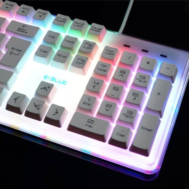 E-3lue Waterproof Colorful Backlit Professional LED 8-Color Keyboard With Strong Illumination // 10 Unique & Cool Computer Keyboards That Will Transform Your Computing Forever