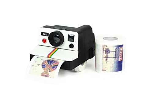 The Polaroid Camera Toilet Paper Holder // 10 UNIQUE Toilet Paper Holder Designs That Will Transform Your Bathroom Forever
