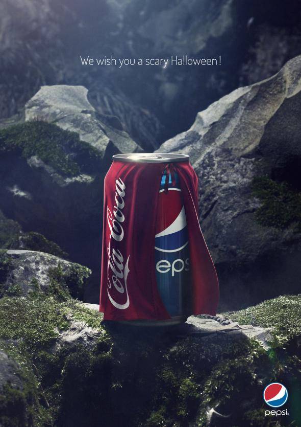 Coca Cola - Pepsi Halloween Print Ads // Creative Print Ad Campaigns & Advertisements