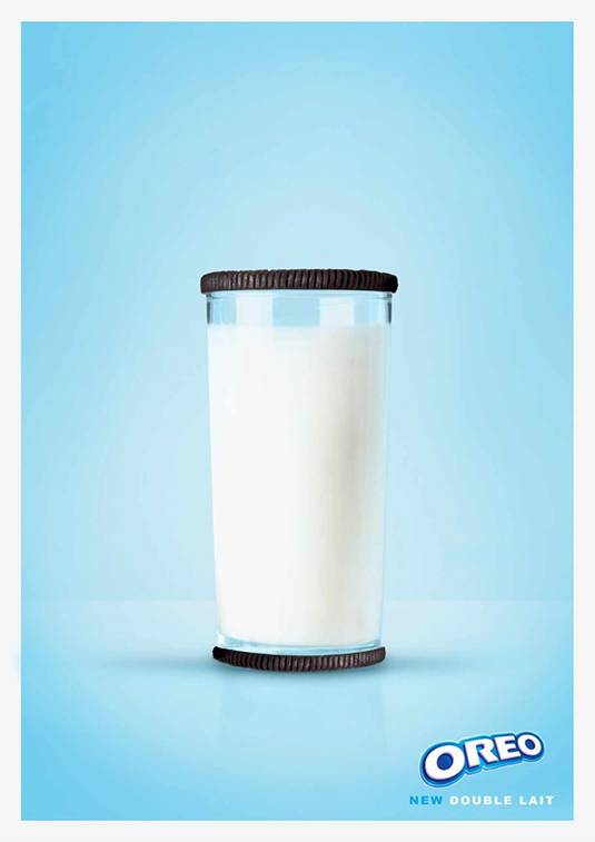 Double Lait Oreo Print Ads // Creative Print Ad Campaigns & Advertisements