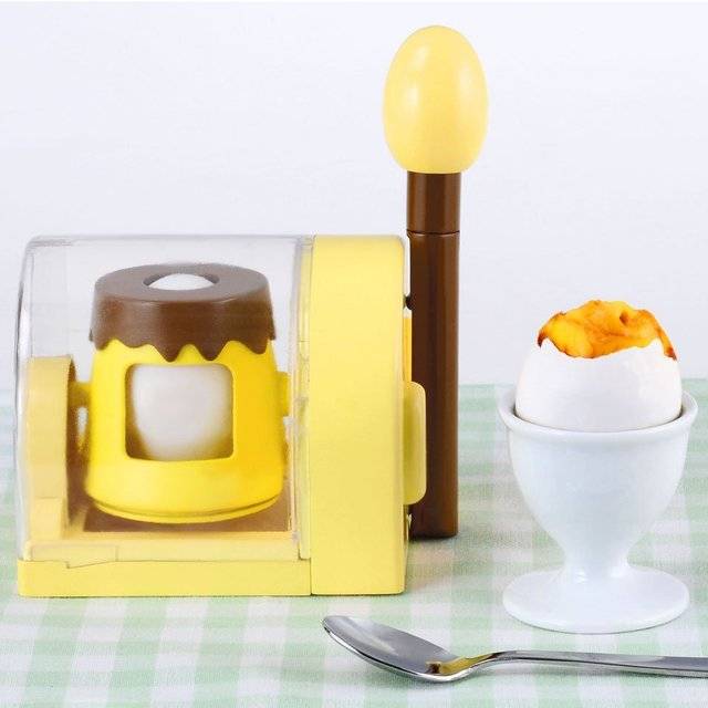 The Okashina Tamago Mawashite Marugoto Purin Egg Scrambler // 10 CREATIVE Egg Gadgets That Will Make Your Mornings Happier