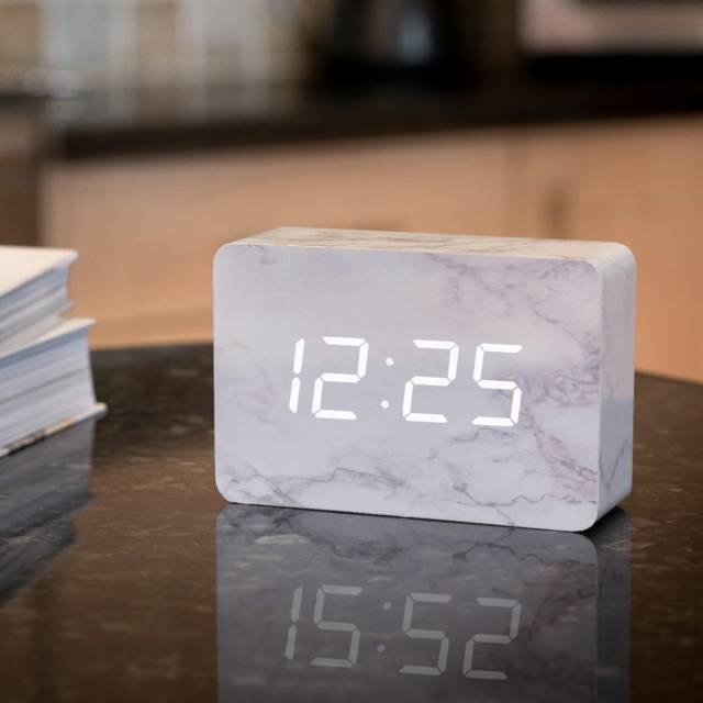 Beautiful Brick Marble Click Clock // 10 MOST Creative Clocks To Help You Keep Perfect Time