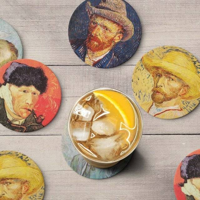 Van Gogh Self Portrait Coaster Set // 10 CREATIVE Art Lover Gifts That Will Artistically Inspire You