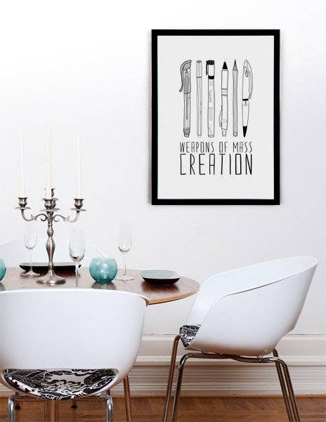 Weapons of Mass Creation Print by Bianca Green // 10 CREATIVE Art Lover Gifts That Would Amaze Even Van Gogh