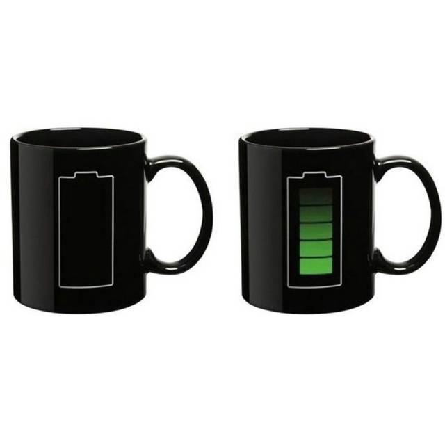 Coffee Power Recharge Color Changing Mug // 10 UNIQUE & Cool Coffee Mugs That Will Fill Your Mouth With Goodness