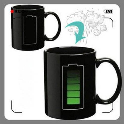 Coffee Power Recharge Color Changing Mug // 10 UNIQUE & Cool Coffee Mugs That Will Fill Your Mouth With Goodness