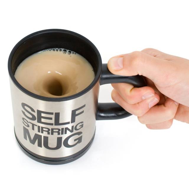 Self Stirring Coffee Mug Brews Your Drinks To Perfection // 10 UNIQUE & Cool Coffee Mugs That Will Fill Your Mouth With Goodness