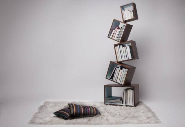 The Scary & Remarkable Equilibrium Bookcase // 10 BOOK Furniture Design Pieces That Will Inspire You