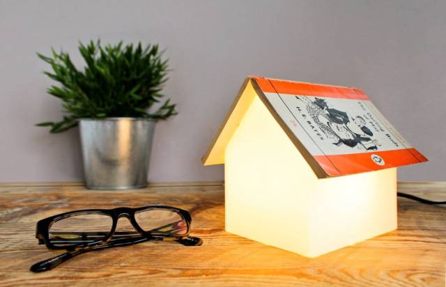 Nighttime Reading Cute House Book Rest Lamp // 10 BOOK Furniture Design Pieces Every Bookworm Should Have