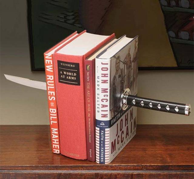 Magic Ninja Katana Bookends // 10 BOOK Furniture Design Pieces Every Bookworm Should Have