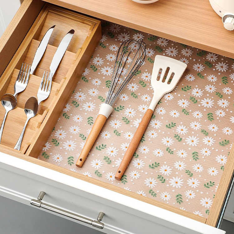 290 Spring Home Decor Ideas That'll Probably Make Your Home More Beautiful Than Ever Before 15 Cooyes Shelf Liner – Premium Non-Adhesive Cabinet & Drawer Liner for Kitchen – Waterproof Shelf Paper with Modern Pattern – Durable EVA Cabinet Mat – Easy to Cut