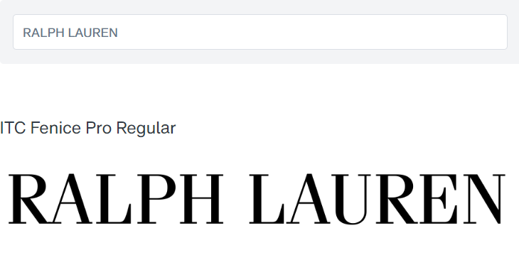 Ralph lauren font best sale