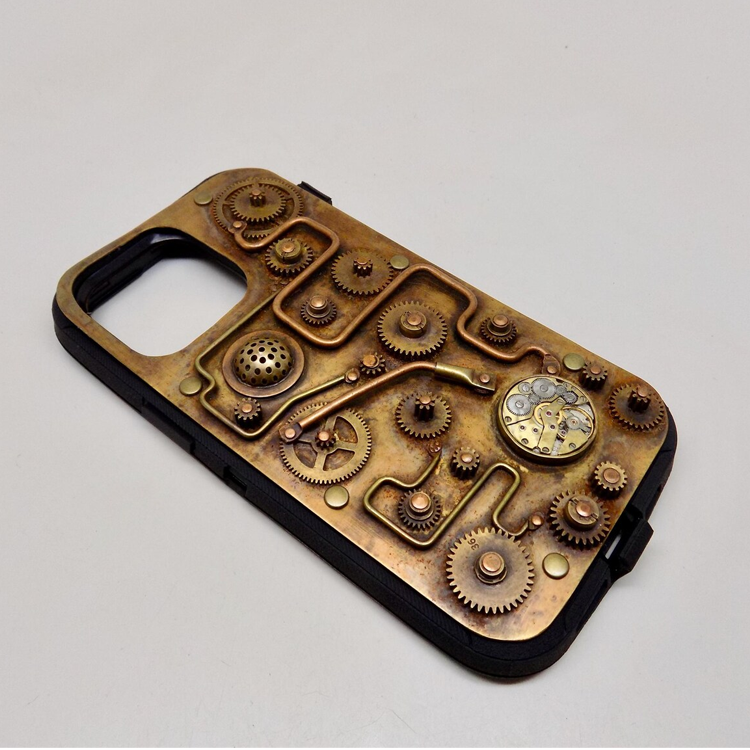 181 Coolest Creative iPhone Cases Make Your Phone Unforgettable Forever 234 Awesome REAL STEAMPUNK case for iPhone 13 mini. I used gears and parts from old clocks to build the cover.The components are soldered and riveted to the brass plate and then riveted to the case.