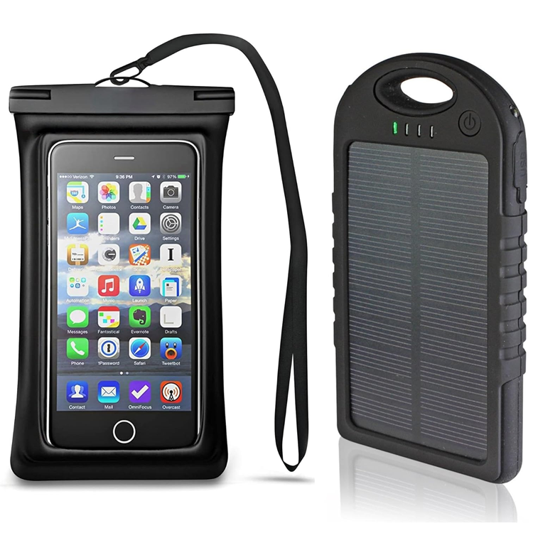 181 Coolest Creative iPhone Cases Make Your Phone Unforgettable Forever 141 Waterproof Phone Case and 5000 MAH Solar Charger Combo (Black)
