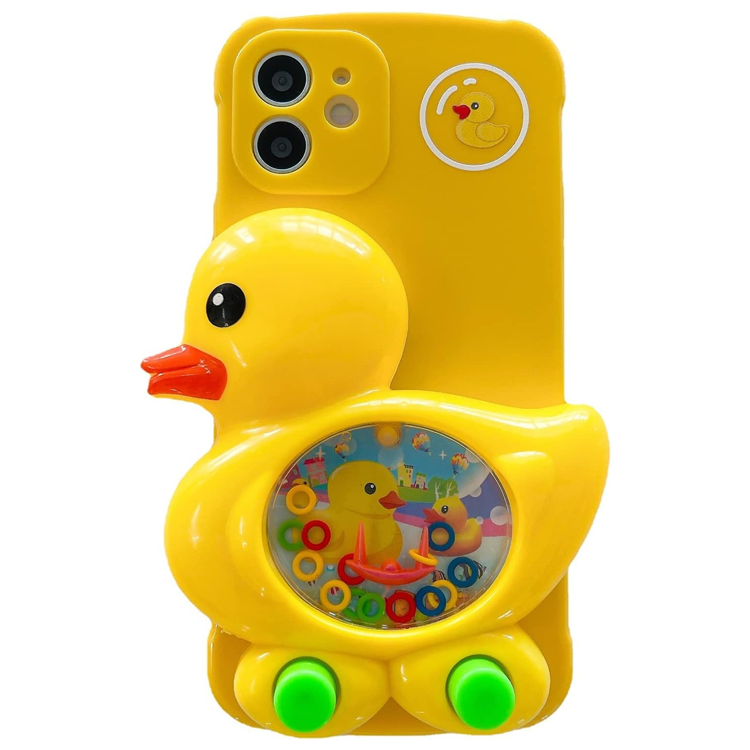 181 Coolest Creative iPhone Cases Make Your Phone Unforgettable Forever 225 LMA Funny Phone Case Phone 13 Pro with 3D Duck Games Novelty Phone Case Cute Games Play Case Soft Silicone for Teen (Compatible with iPhone Case 13 Pro Yellow