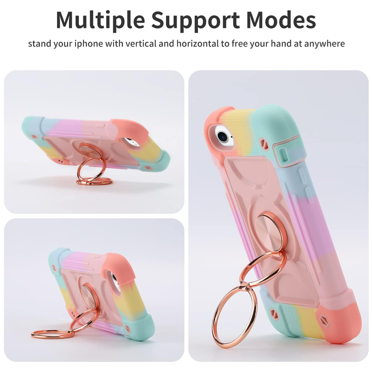 181 Coolest Creative iPhone Cases Make Your Phone Unforgettable Forever 255 MARKILL Compatible with iPhone Se3/iPhone Se2,iPhone 6/6S Case,iPhone7/iPhone8 Case 4.7 Inch with Ring Stand, Heavy-Duty Military Grade Shockproof Phone Cover for Kids Girls. (Rainbow Pink)