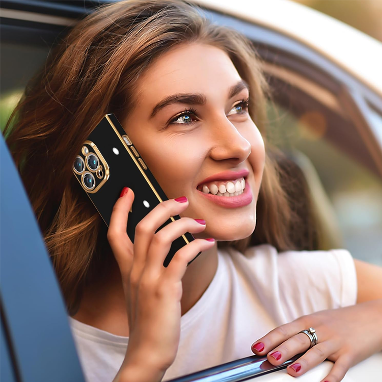 Tzomsze Case for iPhone 14 Pro Max,Cute Cases Full Camera ProtectionReinforced Corners TPU Cushion Shockproof Edge Bumper CoverPhone Case [6.7 inches] -Black