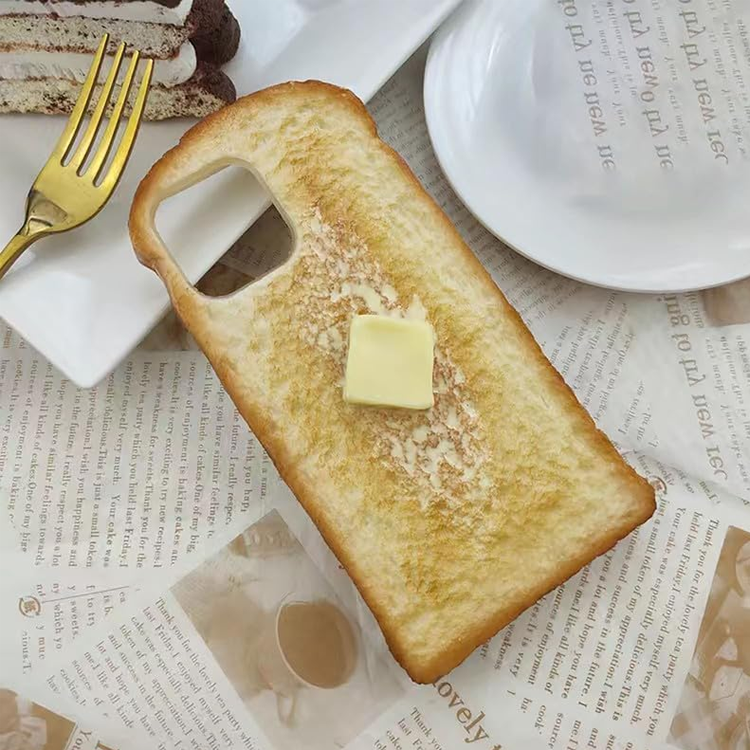 181 Coolest Creative iPhone Cases Make Your Phone Unforgettable Forever 264 Bread Phone Case for iPhone 13 14 15 Pro Max, Handmade Food Phone Cases for Apple iPhone 11 12, Funny Phone Case Gift for Women Men Kids (Butter, for iPhone 14)