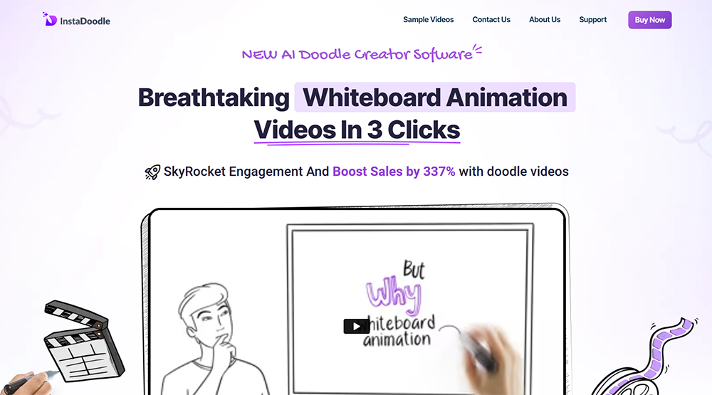One-Time Payment Whiteboard Animation Software Tools 2 Instadoodle: Detailed Analysis